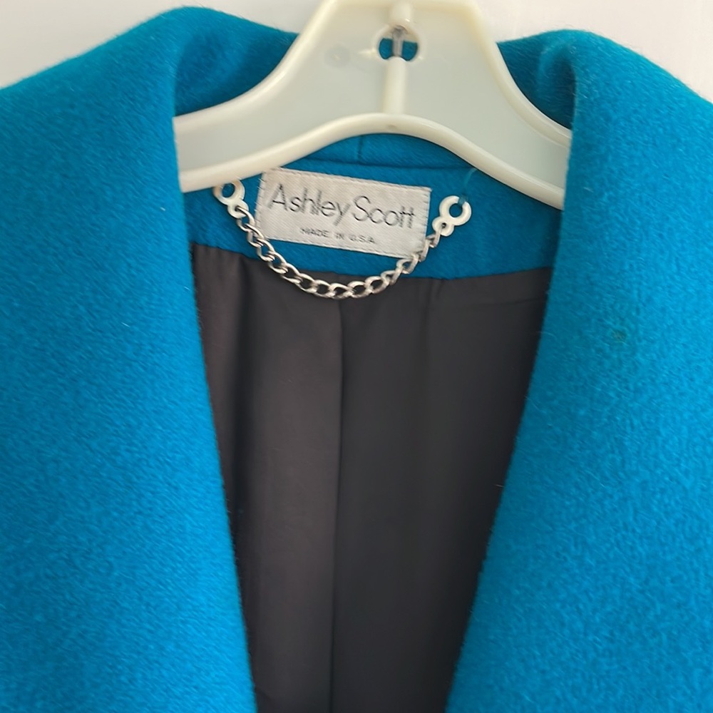 Blue Wool Coat - Picture 2 of 5